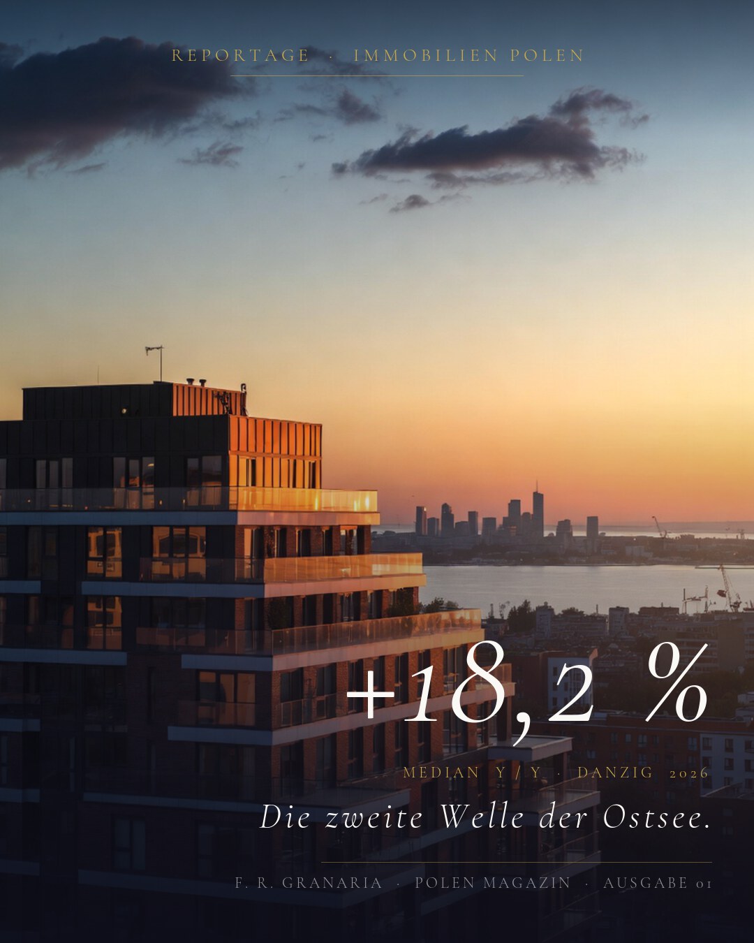 Danzig +18,2 % — Hero-Card der Reportage Ausgabe 01